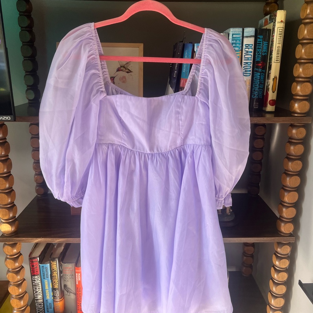 NWOT FORE Lavender Puff Sleeve Dress